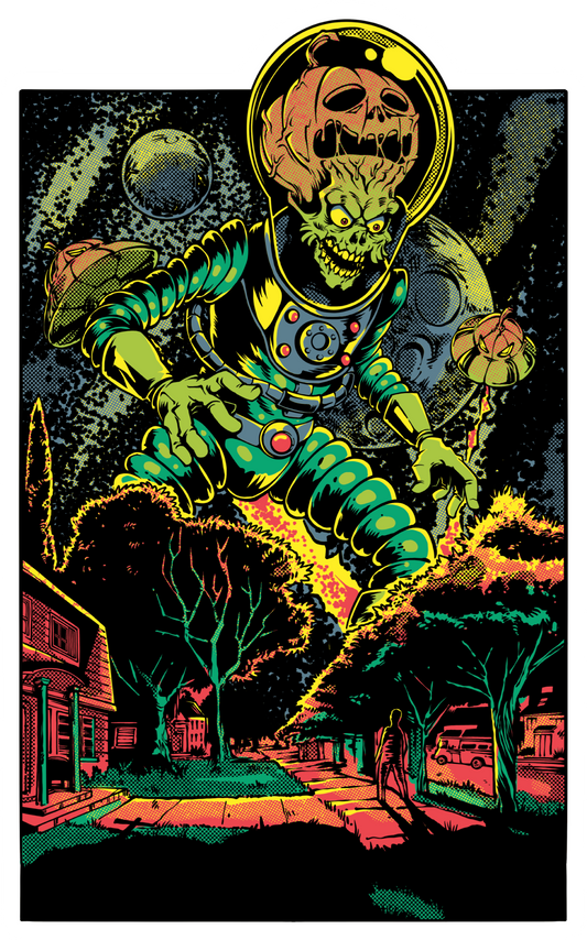 Vinyl Alien Invasion Sticker 3″ × 4.81″